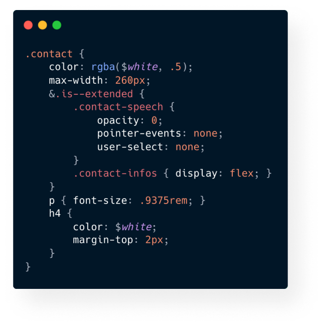 A CSS code snippet